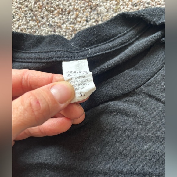 Reptile Graphic T-Shirt - Black alligator crocodile size large - Picture 3 of 4